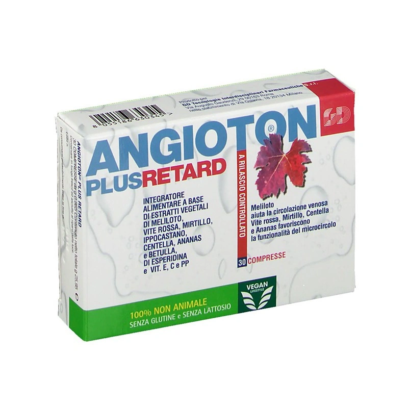 Angioton Plus Retard Integratore per il Benessere delle Gambe 30 Compresse 900922372
