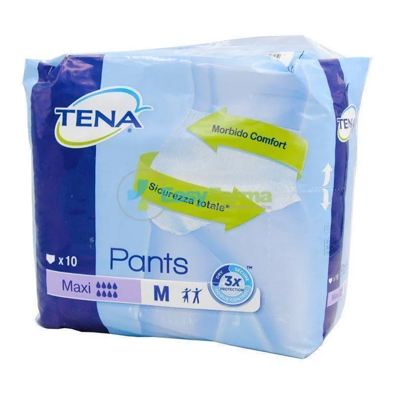 Tena Pants Maxi Taglia Media 10 Pannoloni Assorbenti