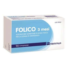 Folico 3 Mesi Integratore Alimentare per la gravidanza 90 Compresse 904804198