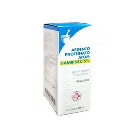 Argento Proteinato Afom Bambini 0.5% Gocce Nasali e Auricolari 10ml 029888017