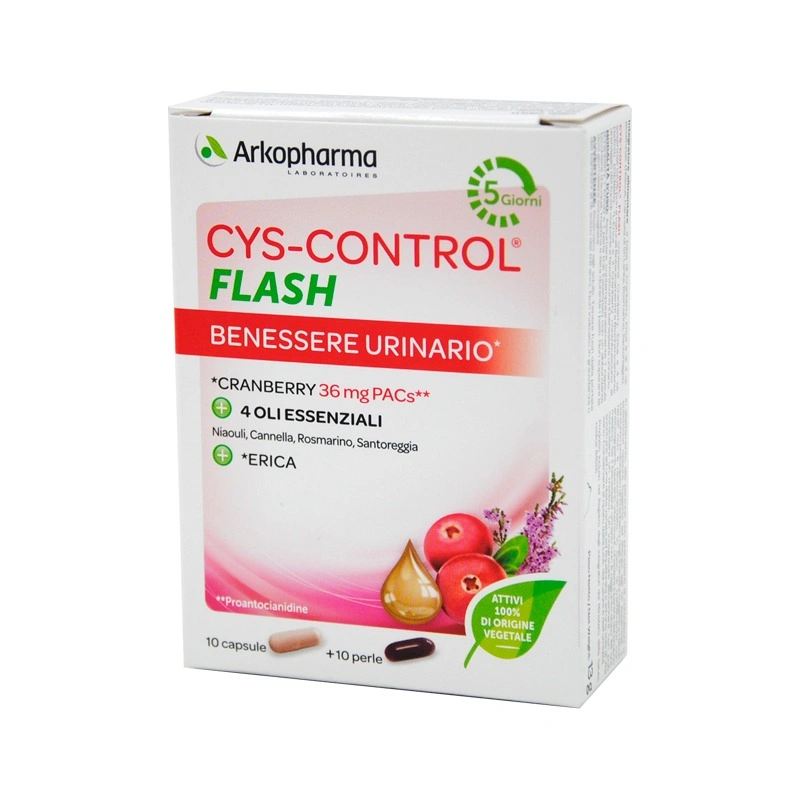 Arkopharma Cys Control Benessere Urinario Flash 10 capsule + 10 perle 3578830112783