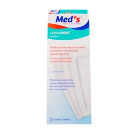 Med's FarmaPore Medicazione Adesiva Sterile Ipoallergenica 10cm x 30cm 8000246004505