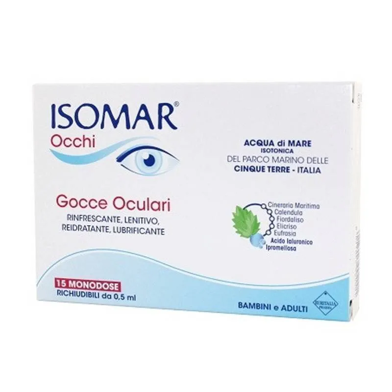 Isomar Occhi Plus Gocce Oculari Per Occhi Secchi All'acido Ialuronico 0,25%  10 Ml