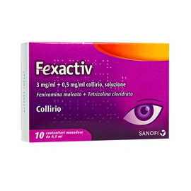 Fexactiv Collirio Decongestionante e Antiallergico 3mg/ml + 0,5 mg/ml 10 Contenitori Monodose da 0,5 ml 043904010
