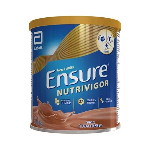 Abbott Ensure NutriVigor Integratore Alimentare Proteico e Multivitaminico Per Muscoli Ossa e Articolazioni Gusto Cioccolato 400 g