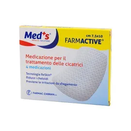 Med+S FarmActive Medicazione per il Trattamento delle Cicatrici 4  medicazioni 7,5 x 10 cm