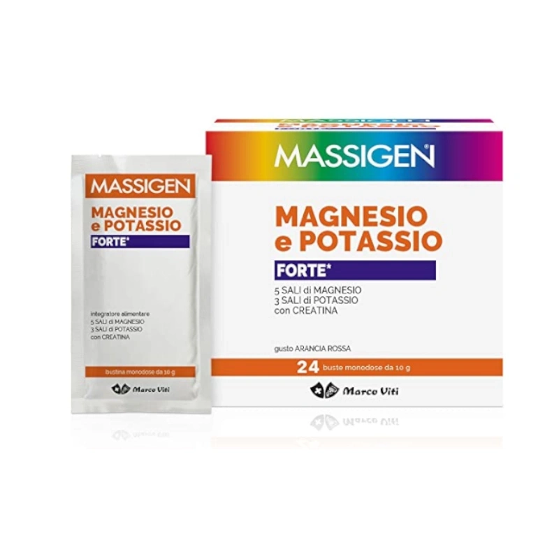 Massigen Viti Integratore di Magnesio e Potassio Forte 24 Bustine 8050519572361