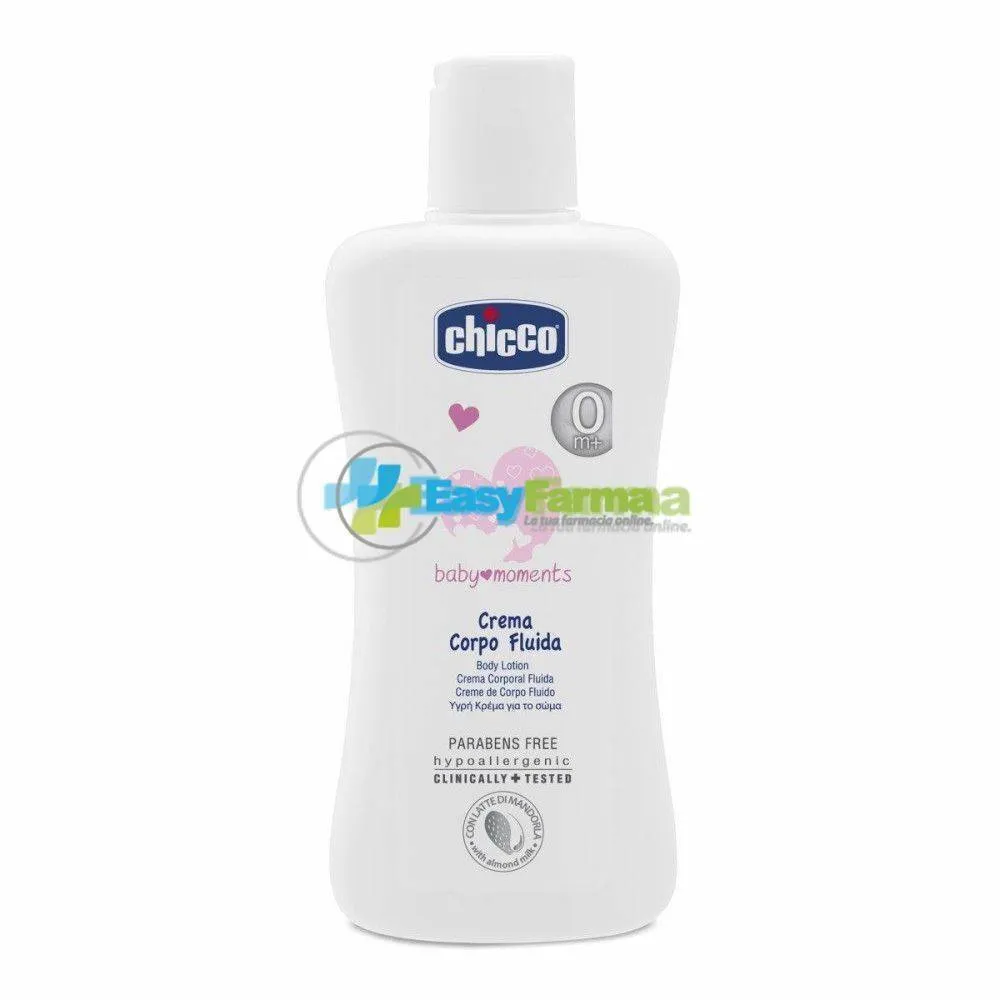 Chicco baby Moments Crema corpo fluida 200ml Prodotti Esauriti