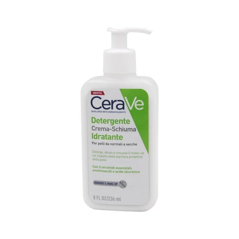CeraVe Detergente Crema Schiuma Idratante per pelli da normali a secche 236 ml 3337875743563