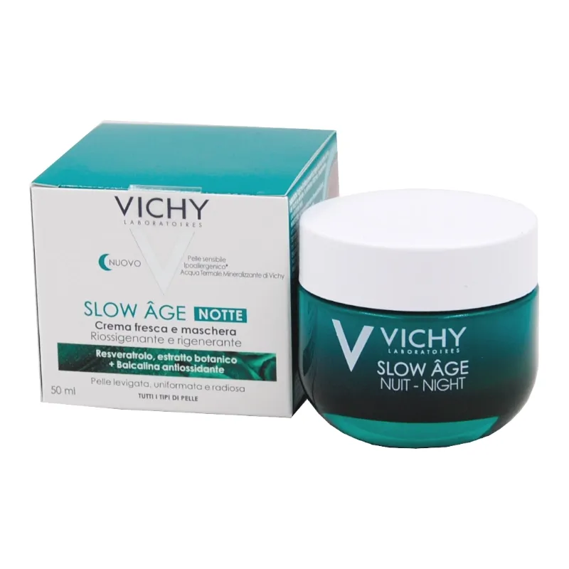 triathlete sandsynlighed Forsendelse Vichy Slow Age Notte Crema Fresca e Maschera per Tutti i Tipi di Pelle 50  ml - Antirughe notte | Vichy