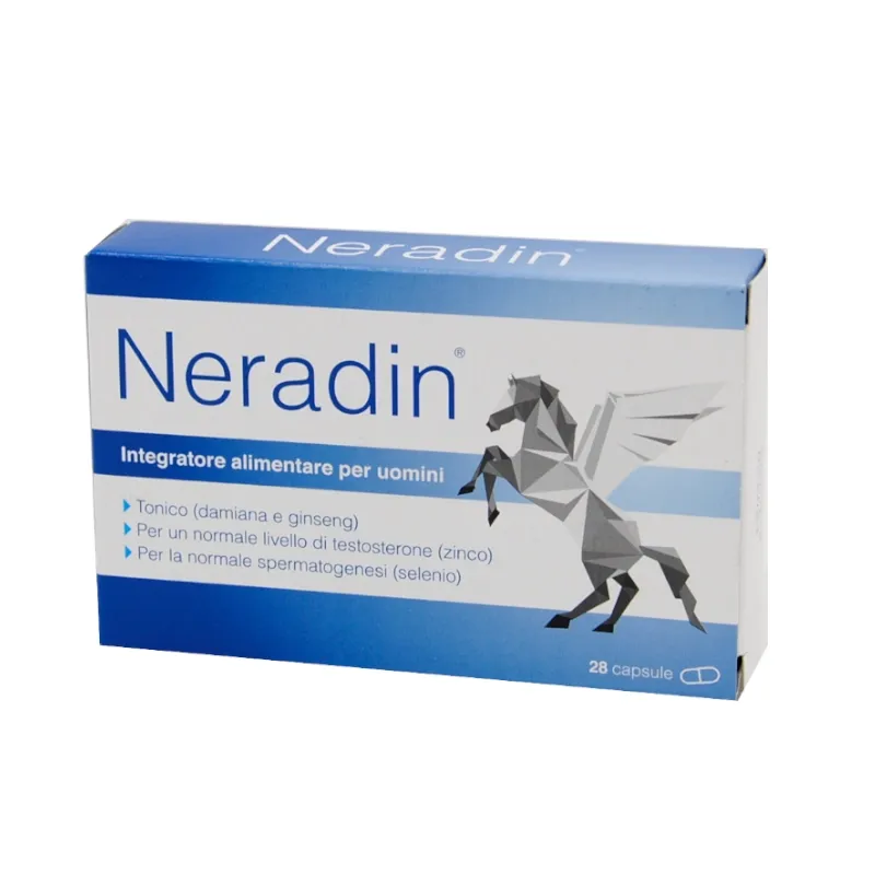 NERADIN 28CPS: Integratore Uomo Con Damiana, Ginseng, Zinco, Selenio,  Magnesio E Acido Folico. - Farmacia Sciannamè